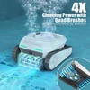 Kép 4/9 - AIRROBO CP402 LITE vezeték nélküli robot medencetisztító, 4 hengerkefe, 6600 GPH szívóerő, okos navigáció, 10400mAh, 150 perc, 90° falmászás, 4L szűrő, IP68