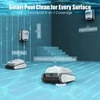 Kép 5/9 - AIRROBO CP402 LITE vezeték nélküli robot medencetisztító, 4 hengerkefe, 6600 GPH szívóerő, okos navigáció, 10400mAh, 150 perc, 90° falmászás, 4L szűrő, IP68