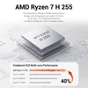 Kép 4/10 - FIREBAT F1 mini PC, Ryzen 7 H255, 8 mag 16 szál, Radeon 780M, 16GB LPDDR5, 512GB SSD, USB4, 4K DP/HDMI/Type‑C, WiFi 6, BT 5.2, 2.5G LAN