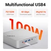 Kép 8/10 - FIREBAT F1 mini PC, Ryzen 7 H255, 8 mag 16 szál, Radeon 780M, 16GB LPDDR5, 512GB SSD, USB4, 4K DP/HDMI/Type‑C, WiFi 6, BT 5.2, 2.5G LAN