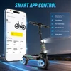 Kép 13/15 - ONECNA GT7 összecsukható elektromos roller, dupla 2800W motor, 60V 27Ah akku, 80 km/h, 89 km hatótáv, 11" terepgumi, olajos fék, app, 150 kg