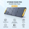 Kép 2/9 - VTOMAN VS200 PRO 200W hordozható, összecsukható napelem – 23% monokristályos cellák, IP67 vízálló, ETFE felület, állítható támasz, MC4 csatlakozó
