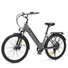 Kép 6/6 - Touroll J2 ST elektromos kerékpár, 250W motor, 36V 15.6Ah akku, 26” kerék, 25km/h, 100km hatótáv, tárcsafék, első teleszkóp – Szürke