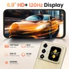 Kép 3/10 - FOSSiBOT S7 okostelefon, 6.9'' 120Hz HD+ kijelző, hátsó 1.85'' képernyő, Unisoc T615, 4GB RAM, 128GB tárhely, 5000mAh, 16MP kamera, Dual 4G SIM - Arany