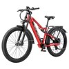 Kép 4/12 - Halo Knight H03 elektromos kerékpár, 1000W motor, 48V 19.2Ah akku, 27.5×3.0 gumi, 50km/h, 90km hatótáv, hidraulikus fék, Shimano 7 sebesség – Piros