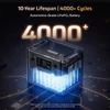Kép 2/11 - AFERIY P280 hordozható erőmű, 2800W tiszta szinusz AC, 2048Wh LiFePO4, bővíthető kapacitás, gyors töltés, 1200W napelem, UPS, okos app