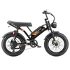 Kép 3/7 - PURE UNICORN U5 elektromos kerékpár, 1000W motor, 48V 19.2Ah akkumulátor, 20×4” fat gumi, 45 km/h, 80 km hatótáv, hidraulikus fék, rugózás, Shimano 7 seb.