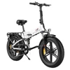 Kép 2/3 - ENGWE Engine X összecsukható elektromos kerékpár, 20×4.0 Chaoyang terepgumik, 250W motor, 48V 13Ah akku, 25 km/h, 100 km hatótáv, dupla tárcsafék – Fehér