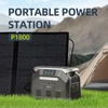 Kép 2/9 - IEETek P1800 hordozható erőmű – 1024Wh LiFePO4 akkumulátor, 1800W tiszta szinusz, 3600W csúcs, 1200W gyorstöltés, 500W napelem, <10ms EPS