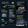 Kép 3/10 - IEETek P2400 hordozható erőmű – 2048Wh LiFePO4 akkumulátor, 2400W tiszta szinusz, 4800W csúcs, 1800W gyorstöltés, 800W napelem, <10ms EPS, WiFi/Bluetooth