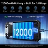 Kép 6/11 - FOSSiBOT F106 Plus strapabíró okostelefon, 6GB RAM, 128GB, 12000mAh, 120dB hangszóró, 20MP éjjellátó, 50MP kamera, 6.745'' 120Hz, Android 16, IP68, NFC