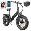 Kép 2/6 - SAMEBIKE LOTDM200-II-FT összecsukható e-bike, 750W, 48V 13Ah, 20×4” fat gumi, 40km/h, 80km hatótáv, dupla rugózás, NFC, Shimano 7 – Fekete