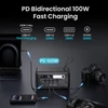 Kép 3/8 - DaranEner Q200 hordozható erőmű, 192Wh LiFePO4 akkumulátor, 100W USB‑C, 18W USB‑A, 60W DC, napelemes bemenet, LED lámpa kempinghez