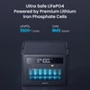 Kép 5/5 - DaranEner Cubus1000 Max hordozható erőmű, 1152Wh LiFePO4 akkumulátor, 1000W tiszta szinusz, 2000W rásegítés, 300W napelem bemenet