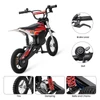 Kép 5/7 - iScooter A12 gyerek elektromos dirt bike, 300W, 36V 4.5Ah, 25 km/h, 20 km hatótáv, 12'' kerék, rugózás, tárcsafék – Piros