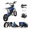Kép 5/7 - iScooter A12 gyerek elektromos dirt bike, 300W, 36V 4.5Ah, 25 km/h, 20 km hatótáv, 12'' kerék, rugózás, tárcsafék – Kék