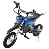 Kép 1/7 - iScooter A12 gyerek elektromos dirt bike, 300W, 36V 4.5Ah, 25 km/h, 20 km hatótáv, 12'' kerék, rugózás, tárcsafék – Kék