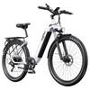 Kép 4/20 - Onesport OT05 elektromos kerékpár 27,5" alumínium vázzal, 36V 18,2Ah akkuval, ANANDA 250W motorral, Shimano 7 sebességgel – Fehér