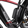 Kép 18/20 - DUOTTS F26 Lite elektromos kerékpár, 500W motor, 48V 18Ah akkumulátor, 26×4.0 gumi, 50 km/h, 90 km hatótáv, hidraulikus fék – Fekete/piros