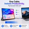 Kép 4/18 - ALLIWAVA P16 Pro hordozható monitor, 16'' 2.5K QHD+ IPS kijelző, 144Hz, 100% sRGB, 400 nit, USB‑C & HDMI, laptophoz/PC‑hez/Switchhez/PS5‑höz