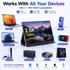 Kép 6/18 - ALLIWAVA P16 Pro hordozható monitor, 16'' 2.5K QHD+ IPS kijelző, 144Hz, 100% sRGB, 400 nit, USB‑C & HDMI, laptophoz/PC‑hez/Switchhez/PS5‑höz