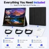 Kép 8/18 - ALLIWAVA P16 Pro hordozható monitor, 16'' 2.5K QHD+ IPS kijelző, 144Hz, 100% sRGB, 400 nit, USB‑C & HDMI, laptophoz/PC‑hez/Switchhez/PS5‑höz