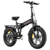 Kép 2/3 - ENGWE EP-2 Boost összecsukható elektromos kerékpár, 250W, 48V 13Ah, 20×4.0 zsíros gumi, 25 km/h, 120 km hatótáv, Shimano 7 sebesség – Fekete