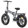 Kép 1/3 - ENGWE EP-2 Boost összecsukható elektromos kerékpár, 250W, 48V 13Ah, 20×4.0 zsíros gumi, 25 km/h, 120 km hatótáv, Shimano 7 sebesség – Szürke