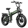 Kép 3/20 - APEFOX RH20 összecsukható elektromos kerékpár, dupla 750W motor, 48V 22.5Ah akku, 50 km/h, 100 km hatótáv, 20×4.0” fat gumi – Zöld
