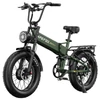 Kép 1/20 - APEFOX RH20 összecsukható elektromos kerékpár, dupla 750W motor, 48V 22.5Ah akku, 50 km/h, 100 km hatótáv, 20×4.0” fat gumi – Zöld