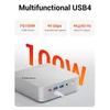 Kép 10/11 - FIREBAT F1 mini PC, Ryzen 5 7640HS, Radeon 760M, 24GB RAM, 512GB SSD, USB4, 3×4K kijelző, WiFi 6, BT 5.2, 2.5G LAN