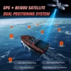 Kép 16/20 - OKEEVAN D80E GPS etetőhajó – 795‑ös dupla motor, 4 m/s sebesség, 3 kg kapacitás, 500 m hatótáv, mélység‑ és hőmérsékletmérés – Piros