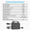 Kép 9/11 - LIONSHEE LS‑800Mi 800W mikroinverter, 2 MPPT, 230V kimenet, 96% hatásfok, IP67 vízálló, Wi‑Fi okos monitorozás