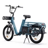 Kép 2/19 - ONESPORT OT01 elektromos teherszállító kerékpár, 650W motor, 48V 27Ah akkumulátor, 20×2.6 gumi, 25 km/h, 100 km hatótáv – Kék