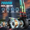 Kép 13/15 - FENGQS GT9 elektromos roller, 2×3500W motor, 60V 38Ah akkumulátor, 12” kerék, 80 km/h, 96 km hatótáv, tárcsafék, dupla rugózás, okos kijelző