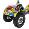 Kép 7/20 - TWOFISH TF03 elektromos roller levehető üléssel, 350W (500W csúcs), 48V 15Ah, 28 km/h, 30 km hatótáv, tárcsafék, rugózás – Sárga Graffiti