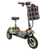 Kép 12/20 - TWOFISH TF03 elektromos roller levehető üléssel, 350W (500W csúcs), 48V 15Ah, 28 km/h, 30 km hatótáv, tárcsafék, rugózás – Sárga Graffiti