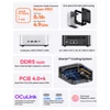Kép 6/15 - AOOSTAR MACO mini PC Ryzen 7 255, Radeon 780M, 24GB DDR5, 1TB PCIe SSD, OCuLink, 2.5G LAN, WiFi 6, USB4, 4 kijelző támogatás