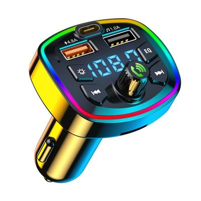 Vezetéknélküli Autós Bluetooth 5.0 FM Transzmitter USB Csatlakozóval - Fekete