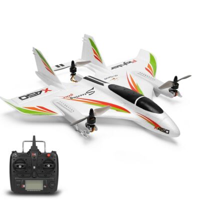 WLtoys XK X450 2.4G 6CH RC Repülőgép rögzített szárnyú 3D/6G függőleges felszállás RTF - Fehér