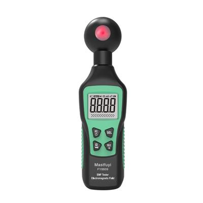 Mastfuyi FY8809 EMF kézi digitális elektromágneses tér teszter zseblámpával, hang-fény riasztó LCD háttérvilágítású kijelzővel