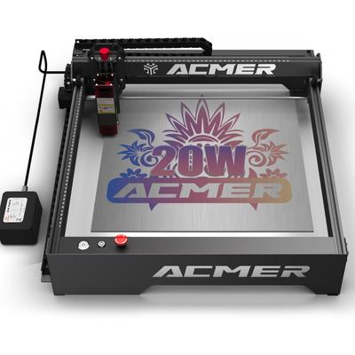 ACMER P1 20W lézergravírozó automata levegő-rásegítő rendszerrel 10000mm/perc