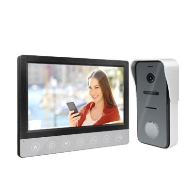 Vezetékes videó kaputelefon rendszer 7 hüvelykes videó csengő otthoni biztonsági kaputelefon