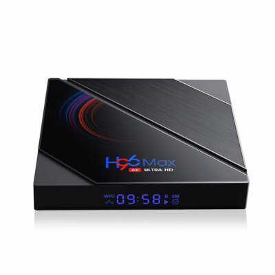 H96 Max H616 2GB RAM 16GB ROM 5G Wifi bluetooth 4.0 Android 10.0 4K 6k UHD 3D VP9 H.265 TV Box - Fekete