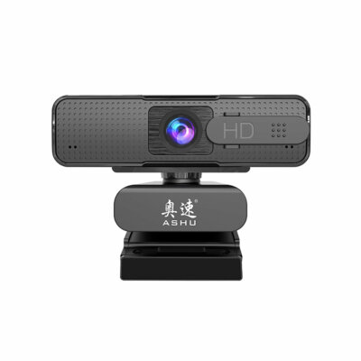 ASHU H701 1080P HD Webcam Digitális Zajszűréssel és Autófókusz Funkcióval - Fekete