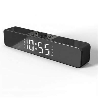 Bakeey G2 Vezetéknélküli Bluetooth Hangszóró Beépített Ébresztőórával - Fekete