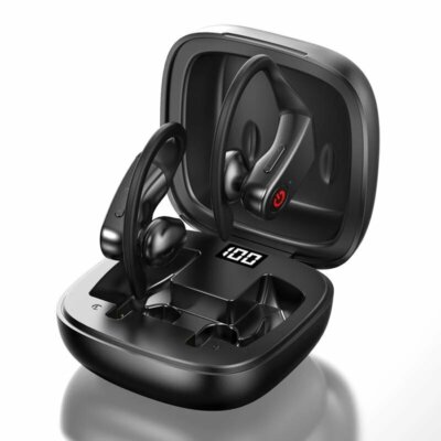 Bakeey B10 bluetooth 5.0 TWS Vezetéknélküli Hordozható Fülhallgató Töltő Tokkal - Fekete