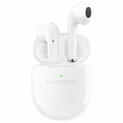 EU ECO Raktár - UMIDIGI Airbuds Vezetéknélküli Hordozható Bluetooth 5.0 ENC Fülhallgató Töltő Tokkal - Fehér