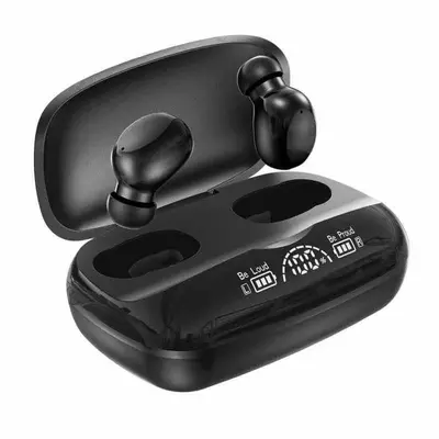 Bakeey TG03 TWS bluetooth 5.2 Vezetéknélküli IPX7 Vízálló Bluetooth Sport Fülhallgató Töltő Tokkal - Fekete