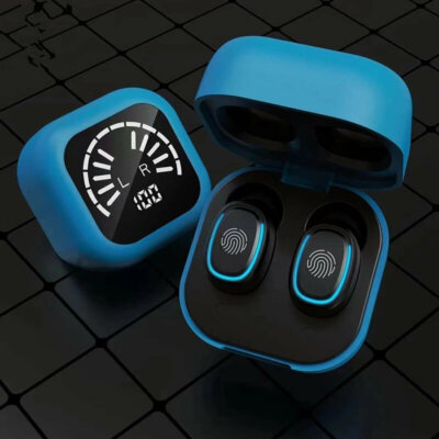 Bakeey Q7 TWS bluetooth 5.2 Vezetéknélküli Vízálló Bluetooth Sport Fülhallgató Töltő Tokkal - Kék